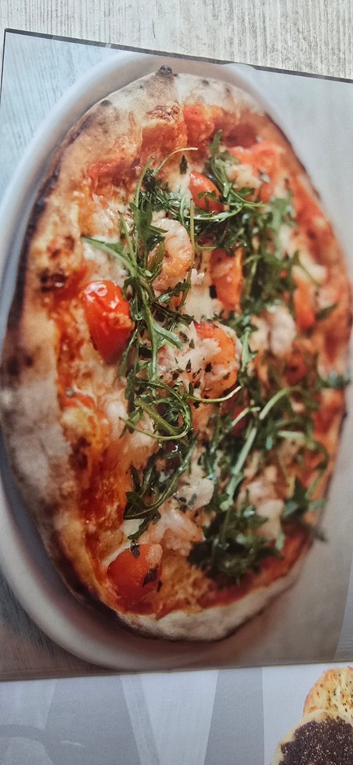 Pizza mit Scampi & Rucola